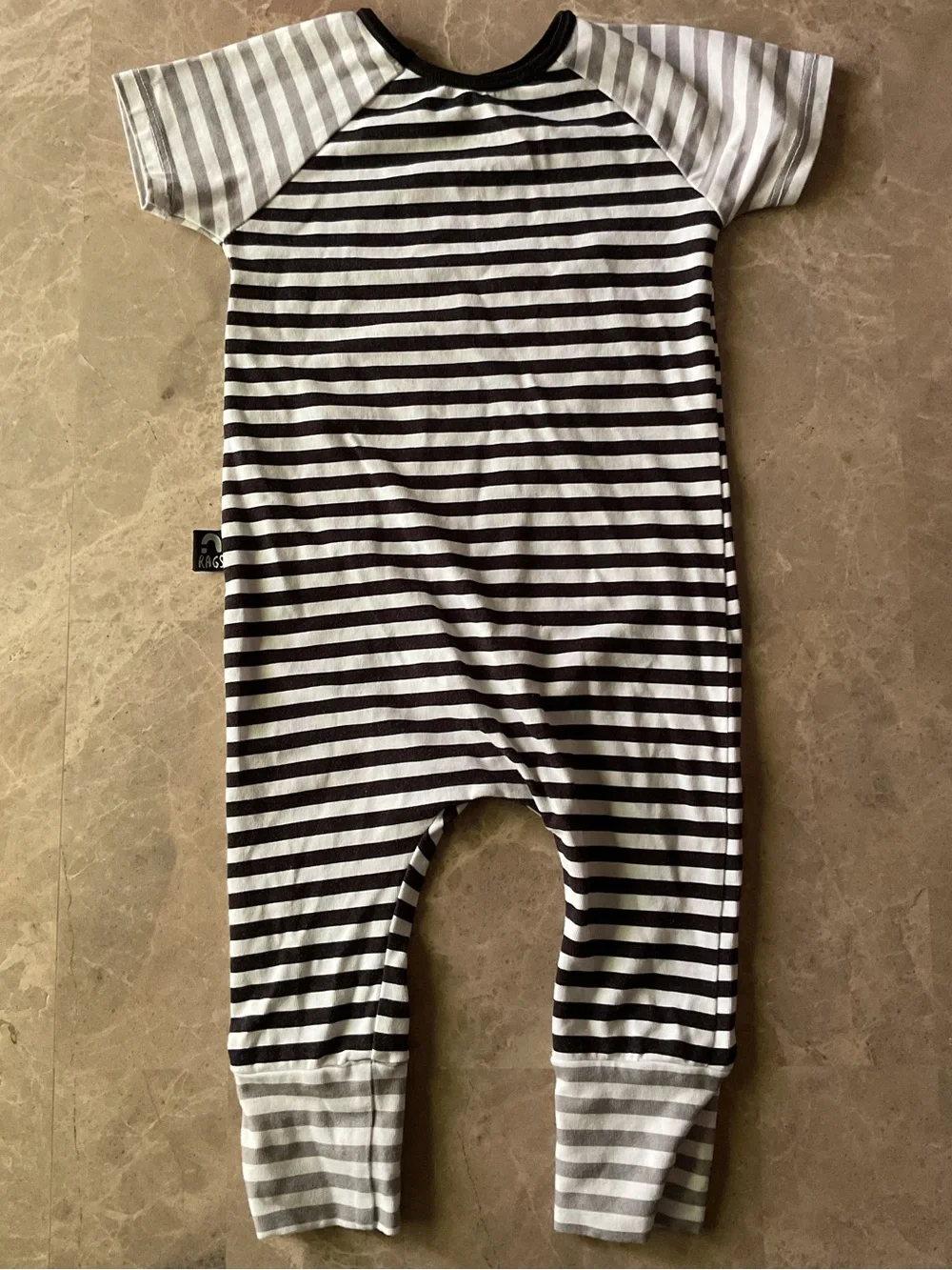 Rags to Raches romper! Black/white stripe DUH!